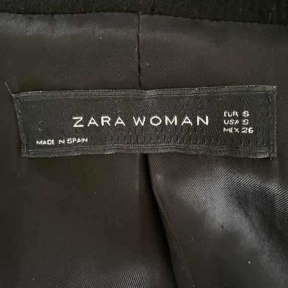 ZARA short, black wrap coat - Picture 5 of 8